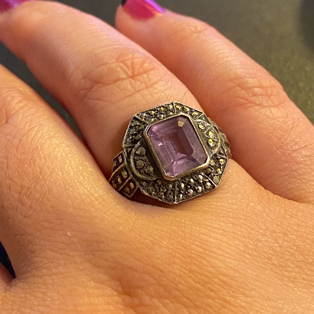 Silver Art Deco Ring